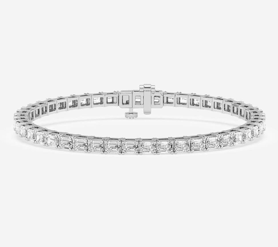 10.50ctw Emerald East-West Tennis Bracelet