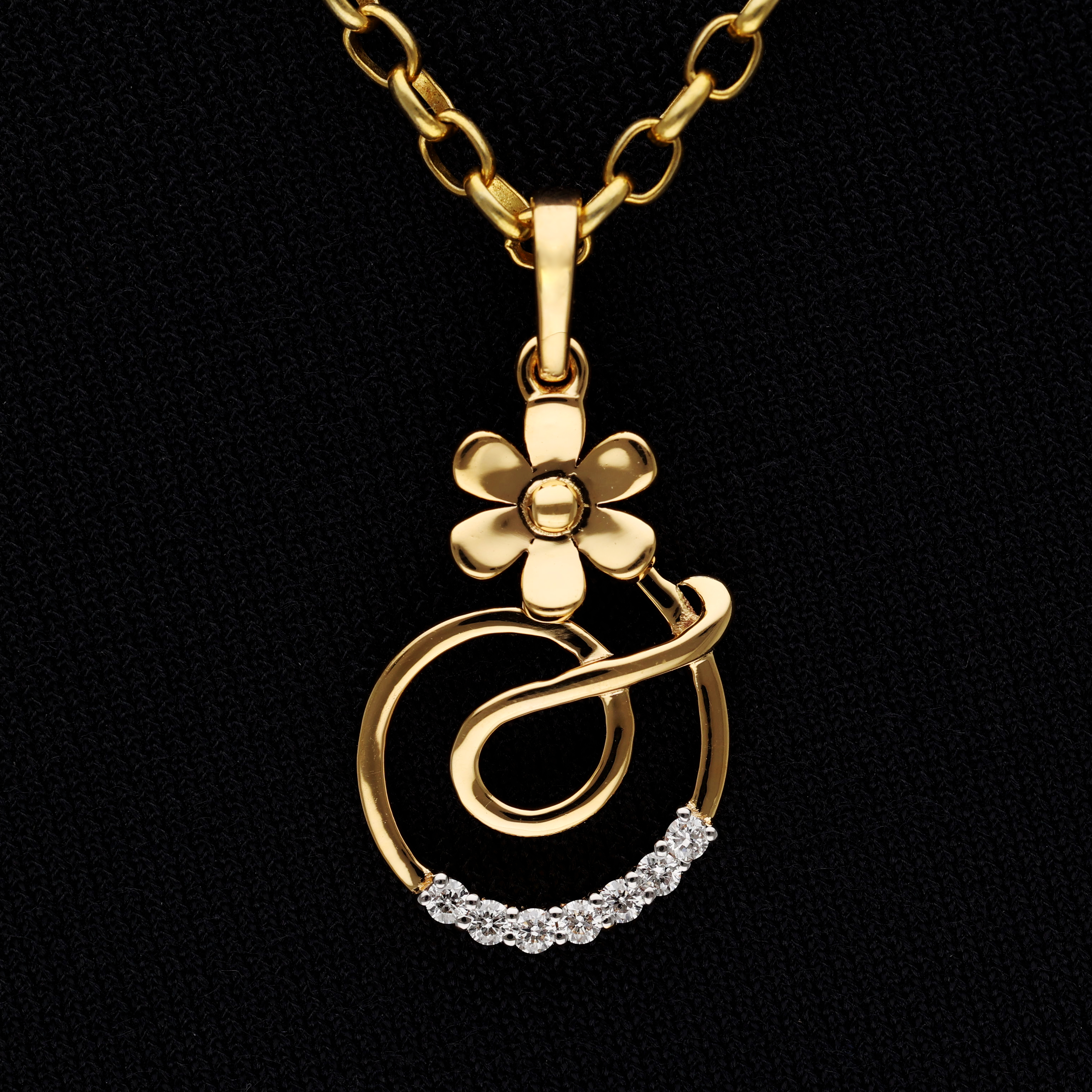 Lab Grown Diamond Blooming Flower Pendant