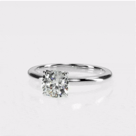 1 Carat Cushion Engagement Diamond Solitaire Ring